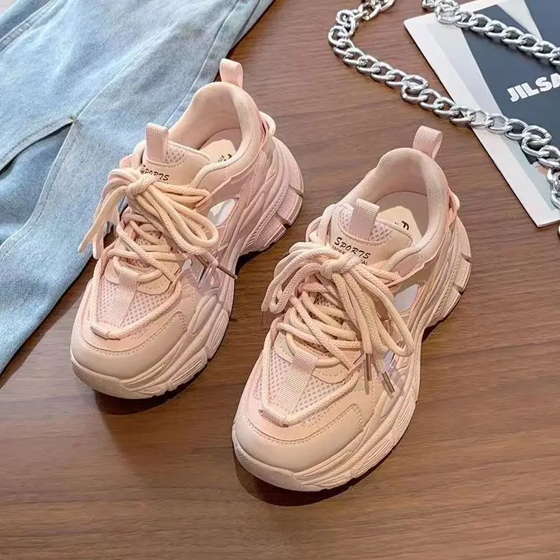 Casual Mesh Sports Women Shoes Fashion Thick Sole Woman Sneakers Breathable New Style Sneakers Women