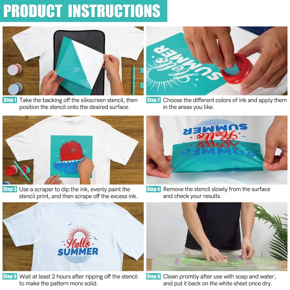 WBG Washable Reusable Mesh Stencils Transfer Chalk Paint Stencils Painting on Wood, Home Decor, Chalkboard, Ceramic