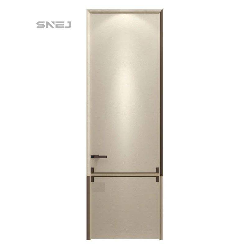 2024 New Design interior MDF material white PVC film  door with frame