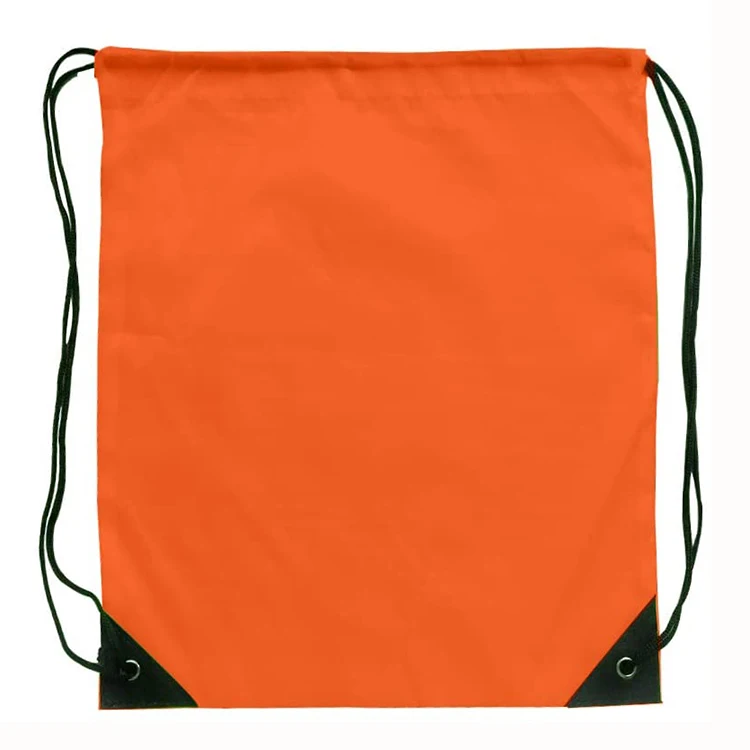 Drawstring Backpack Custom Logo High Quality Waterproof 210d Polyester Large String Sport Gym Bag Nylon Gift Bag Colorful