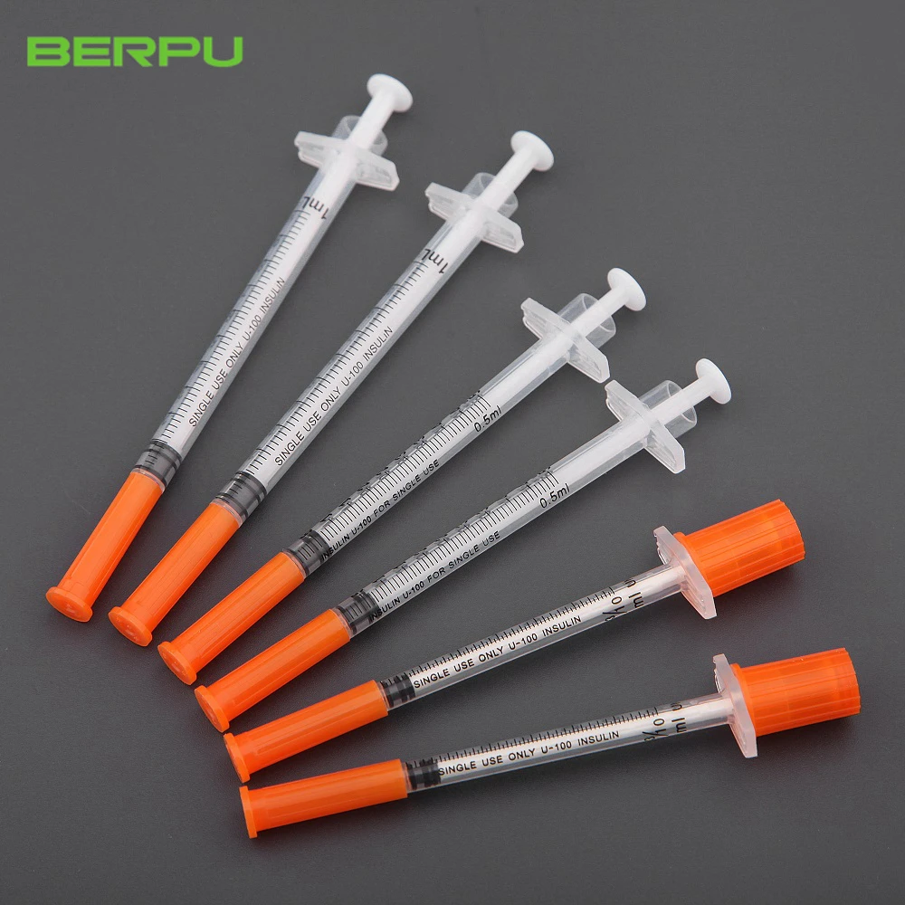 Sterile Disposable Medical Insulin Syringes with Clear Barrel for Accurate and Easy-to-Read Dosage Markings