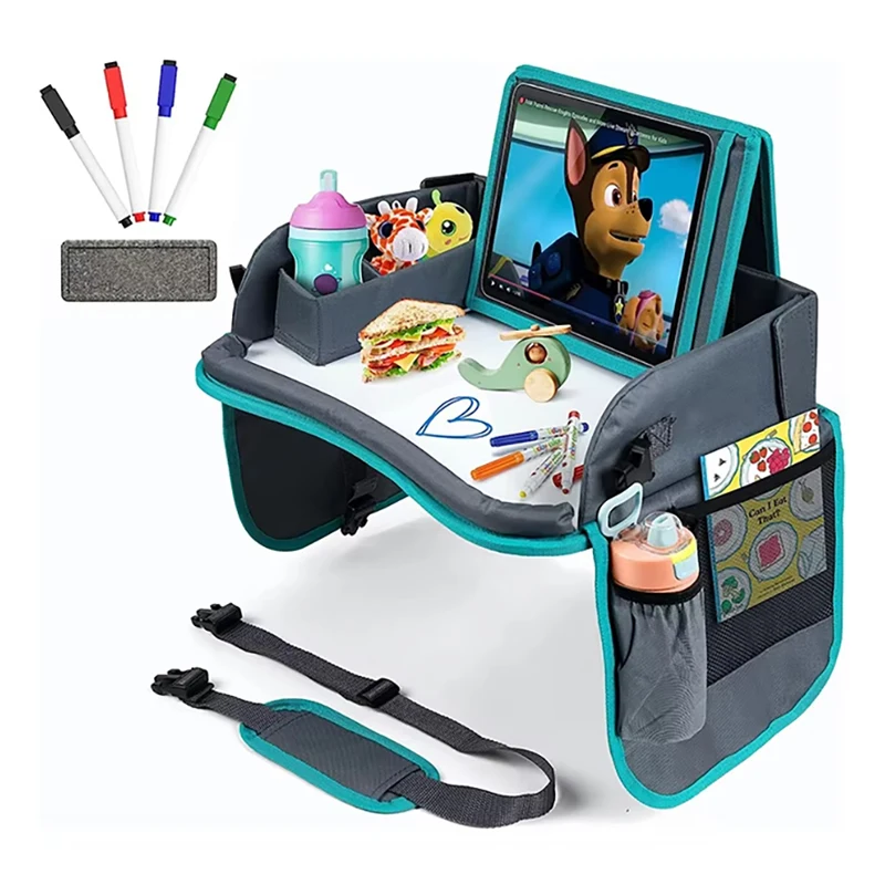 Best Design Kids Travel Tray Car Seat Organizer Lap Table Activity Snack And Play Travel Tray For Children Car Back Seat Tray