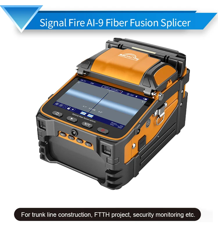 AI-9 Fusion Welding Machine 15 Seconds Fast Heating 5 Inch Display 6 Seconds Splicing Machine AI-9 Fiber Optic Fusion Splicer