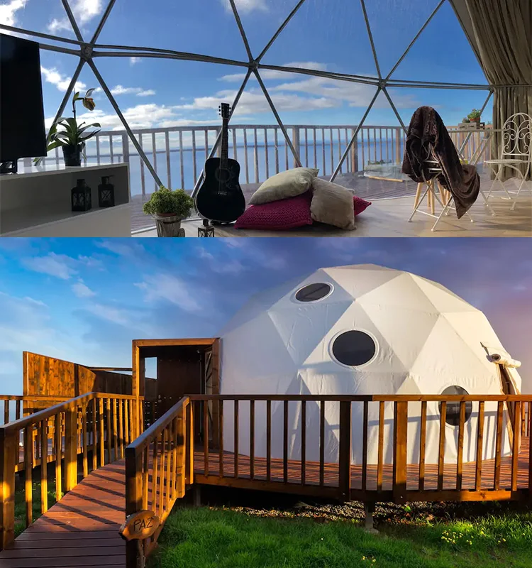 Luxury Facility Glamping Air Conditioning Ball Tent for Events Comfortable Dome Tent for Outdoor Activities