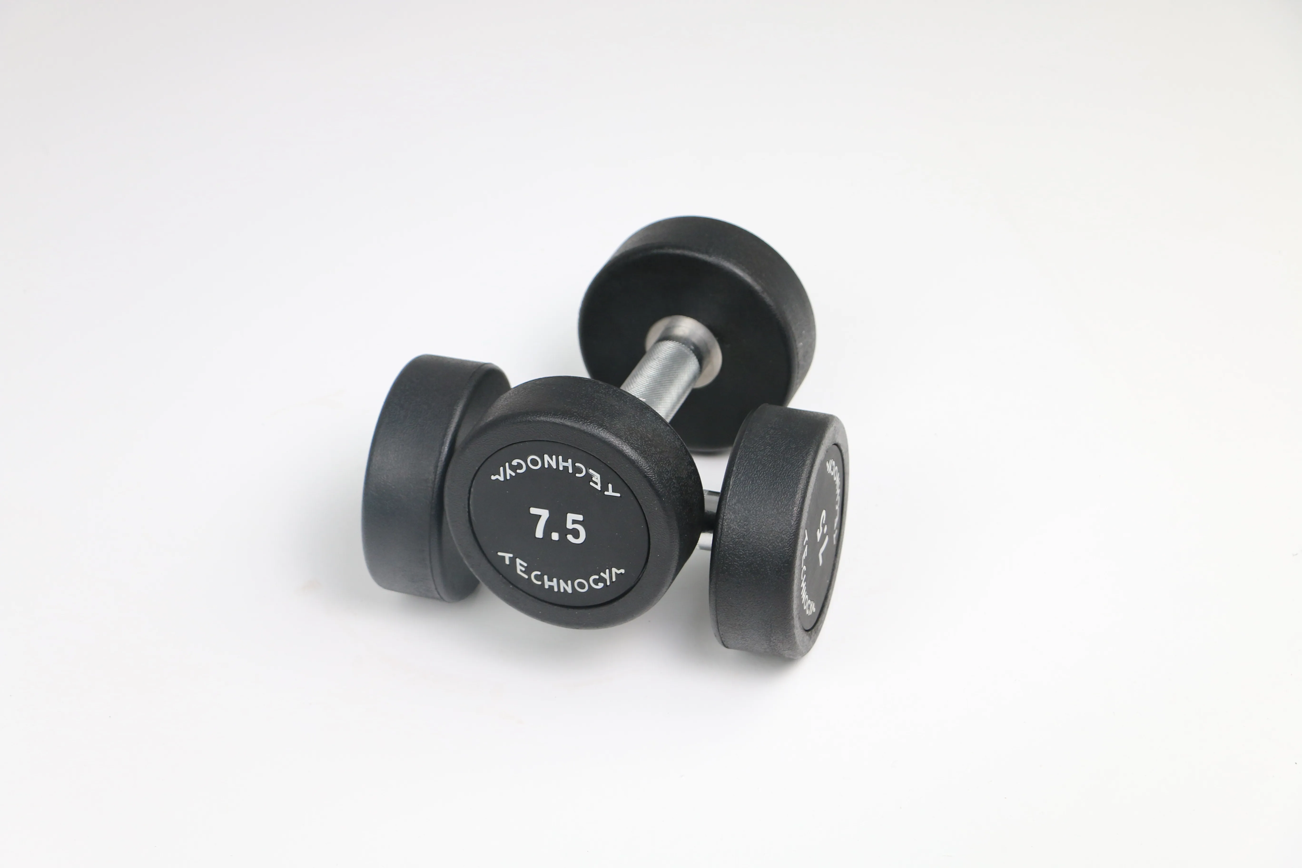 Round shape Techno Gym  Rubber Coating Gym Dumbbell Weights Rubber Round Dumbbells