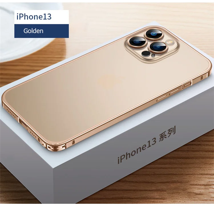 latest Luxury Aluminum Metal Magnetic phone case hard transparent phone case for iphone 13