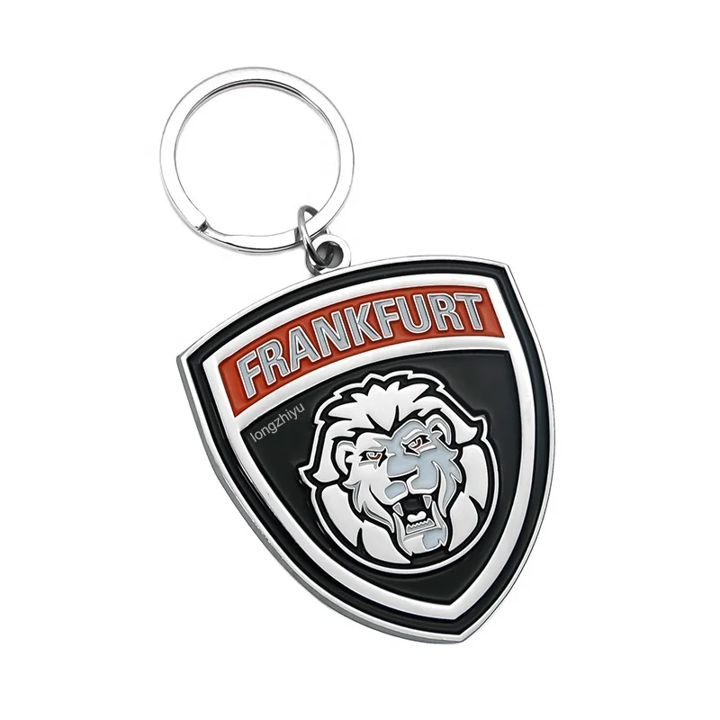 OneGift Manufacturer custom epoxy dome badminton keychain company team logo keychains for promotion