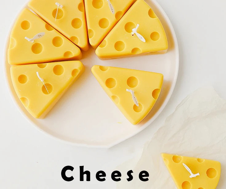 Wholesale Birthday Cake Candles Cheese Shaped Candle Decorative Ornaments Creative Aromatherapy Candles With Hand Gifts