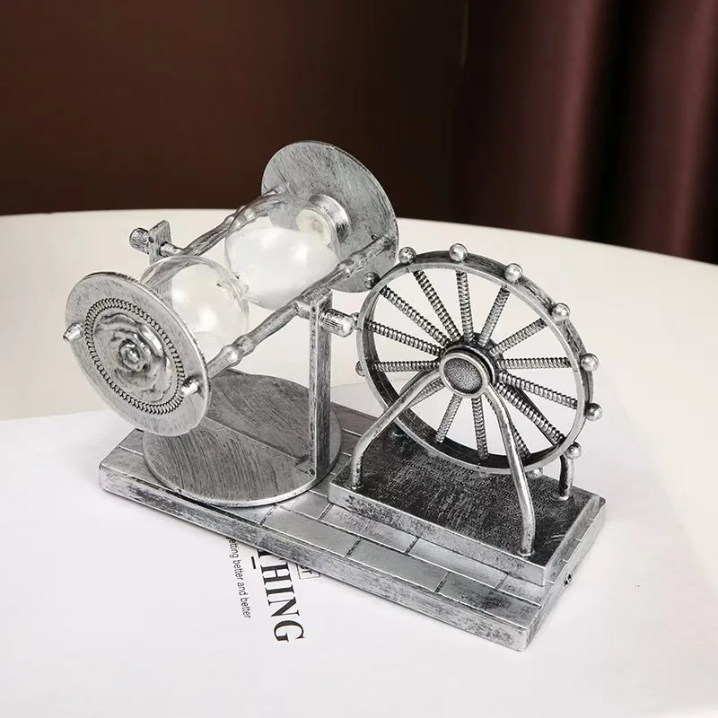 London Eye Ferris Wheel Hourglass Creative Student Gift Vintage Nostalgic Home Decor Ornaments Birthday Gifts for Men and Women