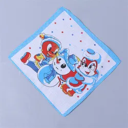 Soft feeling 28*28cm small handkerchief cartoon printed children baby cotton handkerchief