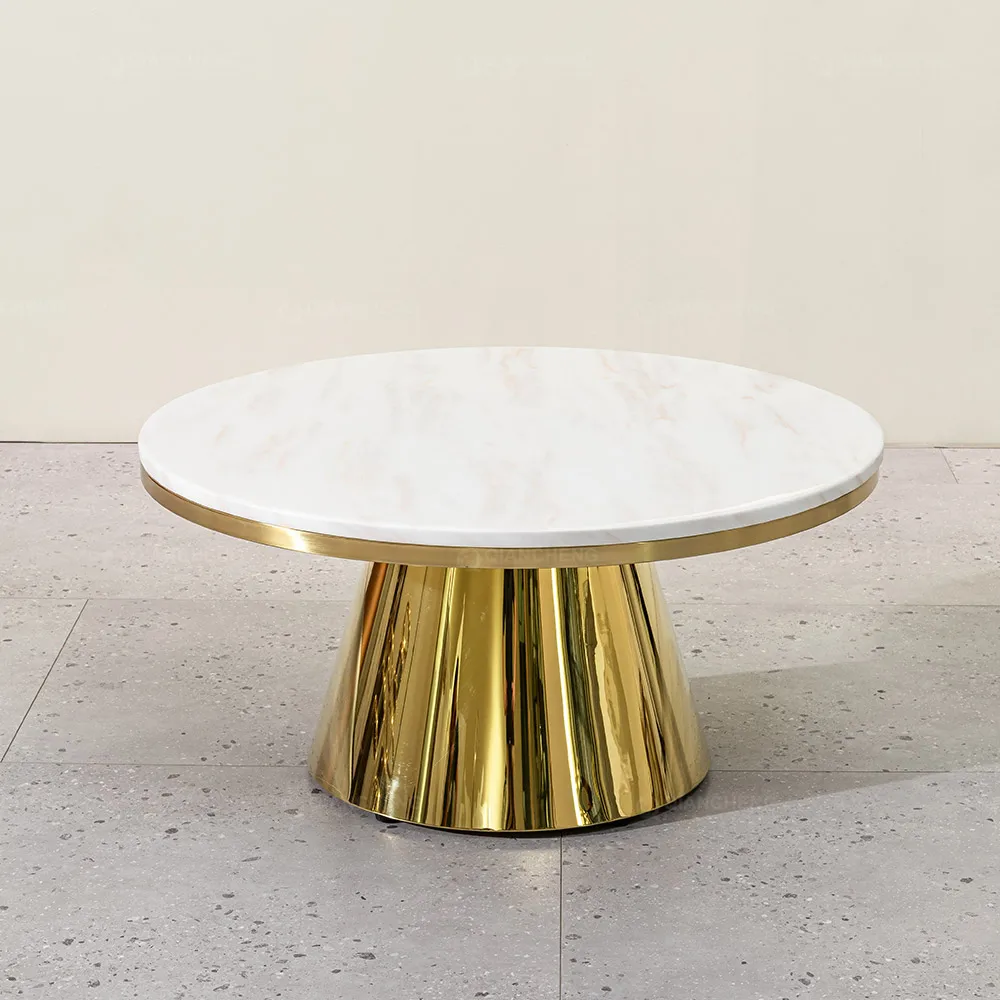 QIANCHENG metal legs for coffee table guangzhou manufacturer wholesale price living room furniture round nesting coffee table