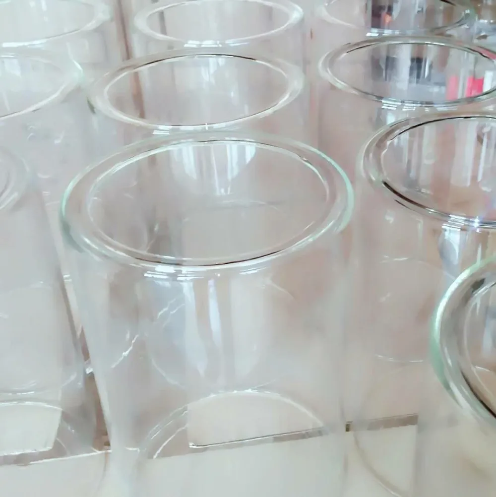 High quality slight large fused quartz glass tube