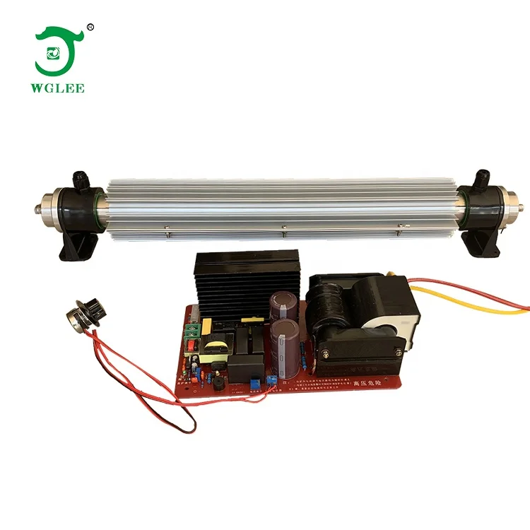 Water cooled 50g/h ozone generator kit with 15-450W adjustable power supply  for water treatment