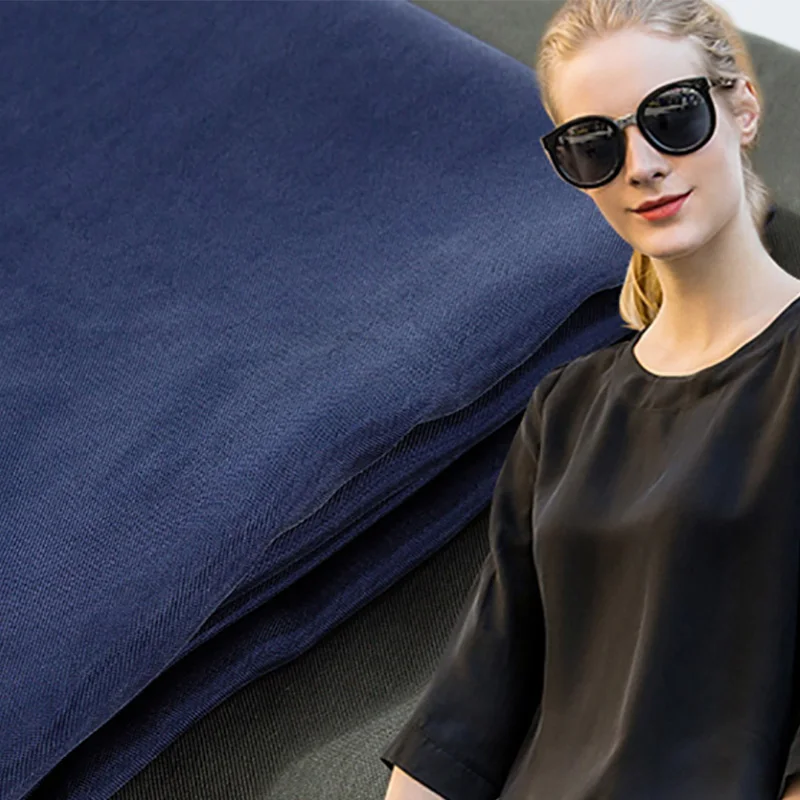 Woven Plain Dyed Twill Cupro Viscose Fabric for Shirt