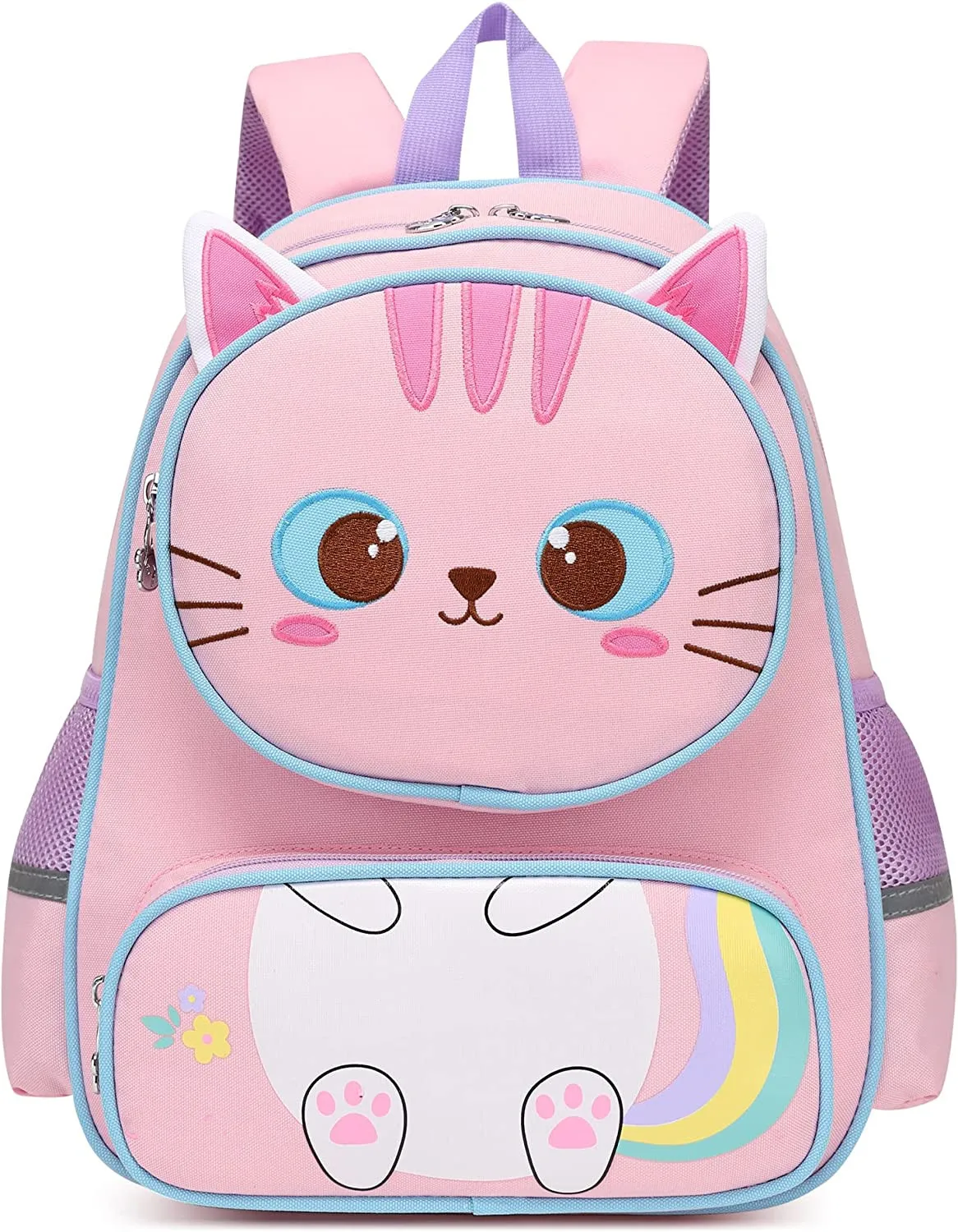 Girls Backpack for Suitable for 2-9 Years Girls and Boys Kids Backpack Toddler Backpack Cute 3D Cartoon Cat school bag