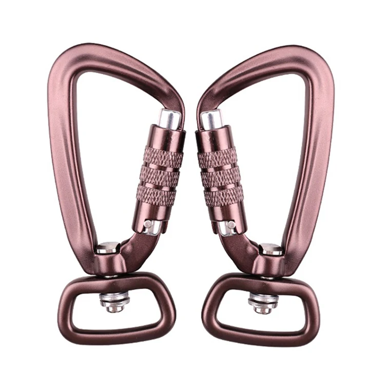 Custom logo throughout color aluminum clasp hook lock door dog strap swivel hook