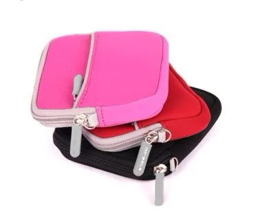 Soft Neoprene Zipper Sleeve For GPS, Flash Drive, Power Bank, USB Cable  Neoprene Mini Pouch Promotion Coin Purses