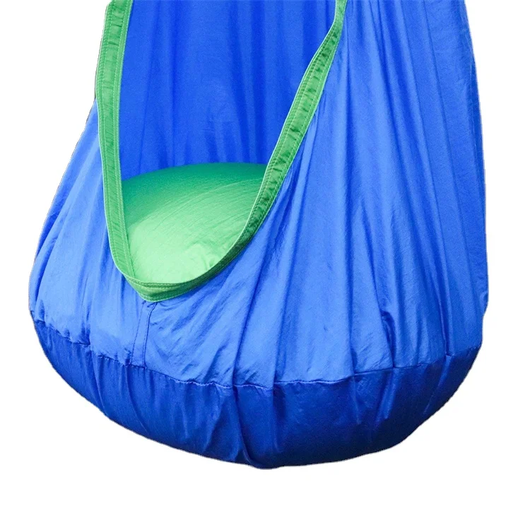 
Customizable Kids Pod Swing Seat Cotton Lightweight Children Sensory Hammock Chair for Indoor and Outdoor use 