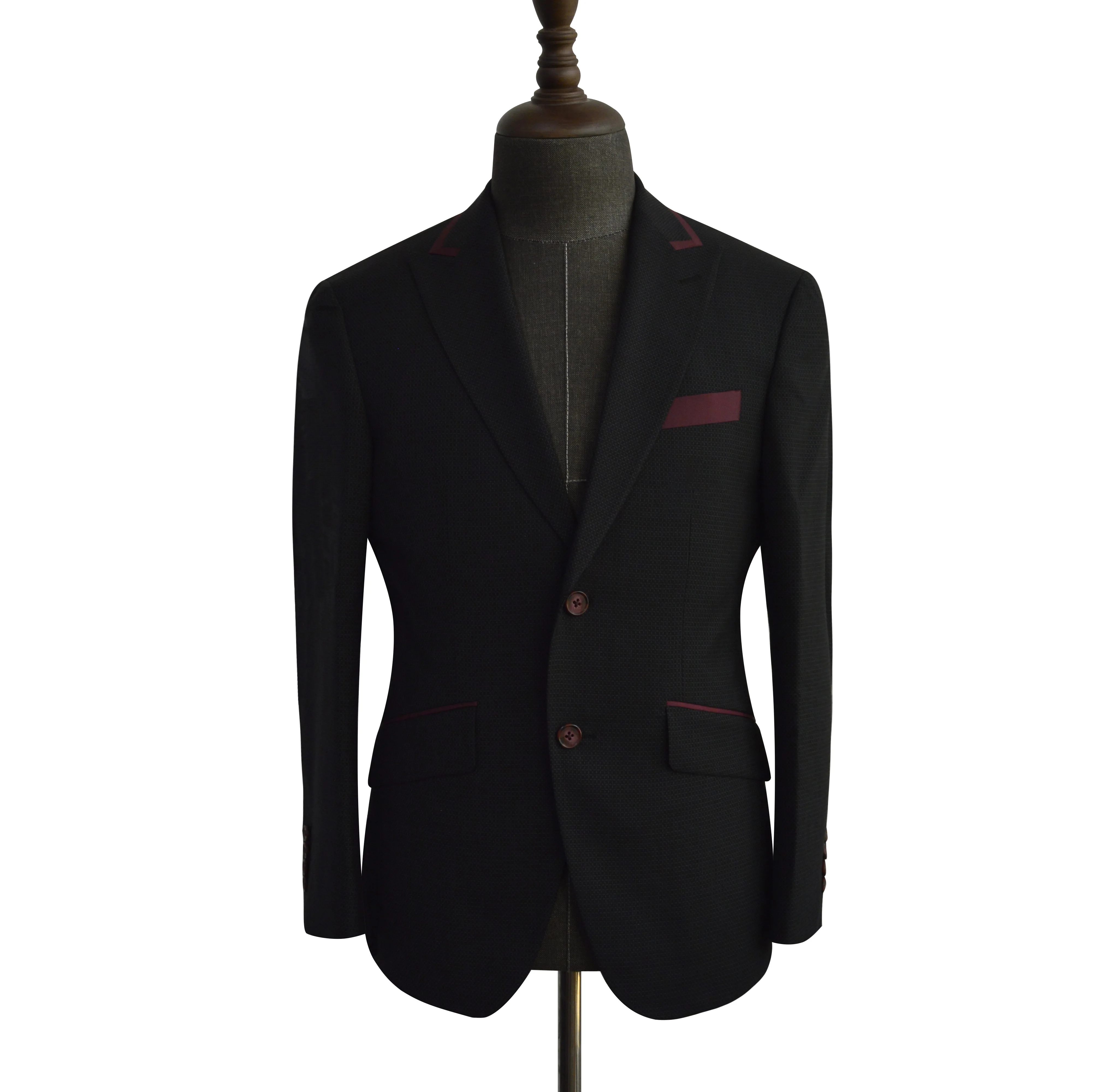 
Red Mens Suits Black Jacket Formal Casual Slim Fit Coat two Button Grooms Wedding Prom Blazer Men Business Suit Coat 