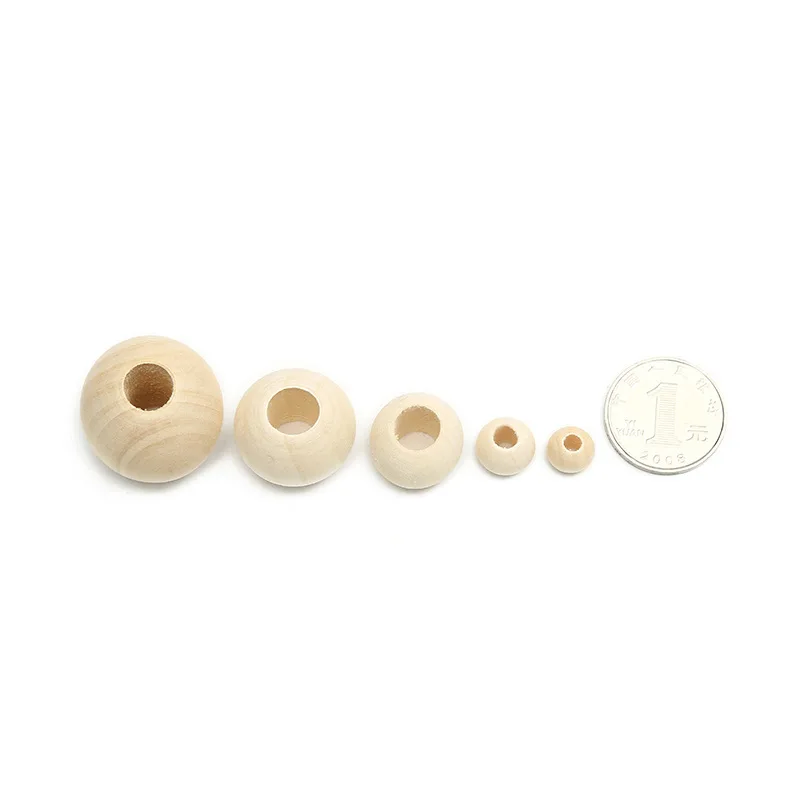 Natural Large Bulk Bracelet Necklace Jewelry Wooden Beads 10 12 15 18 20 25 30 mm Strand Round Loose Wood Beads