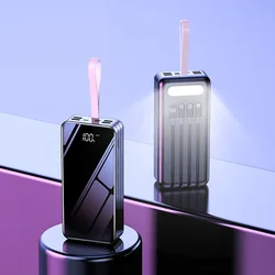 wholesale powerbank 10000mah big capacity portable phone charger fashionable power bank 80000mah price with led flashlight