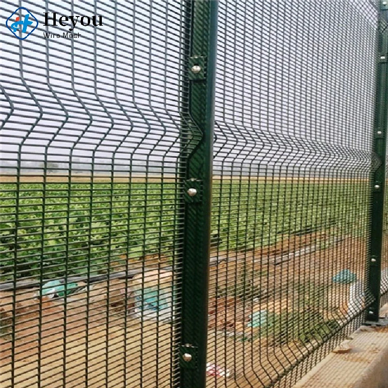 China Sale Anti-Climb Security Fencing Panels Black Powder Coated Clear View Fence 358 Protection Prison Fence