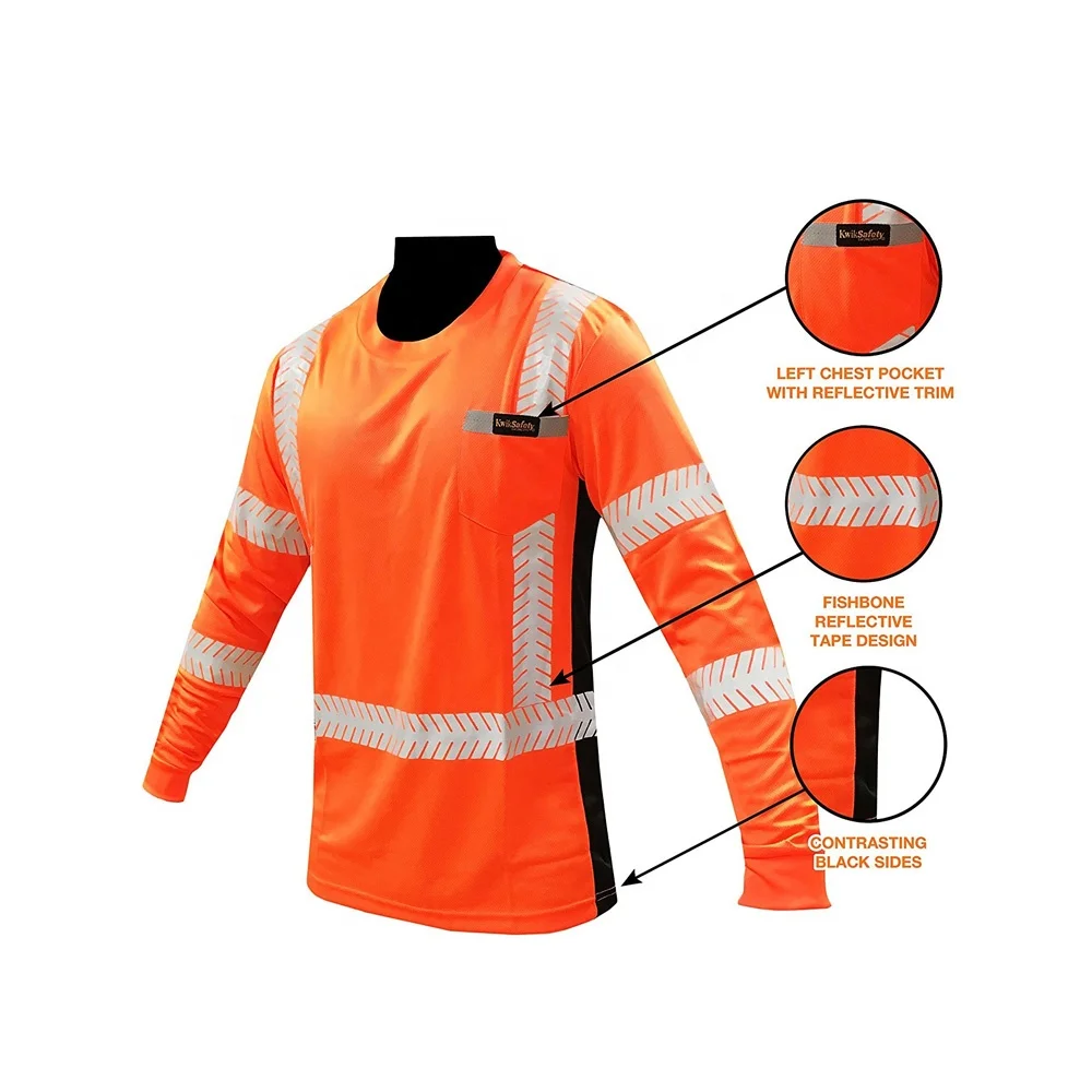 Ansi Hi Vis светоотражающие безопасности футболка для мужчины/женщины аэропорт дорожного движения безопасность рубашки с короткими рукавами защитная Рабочая