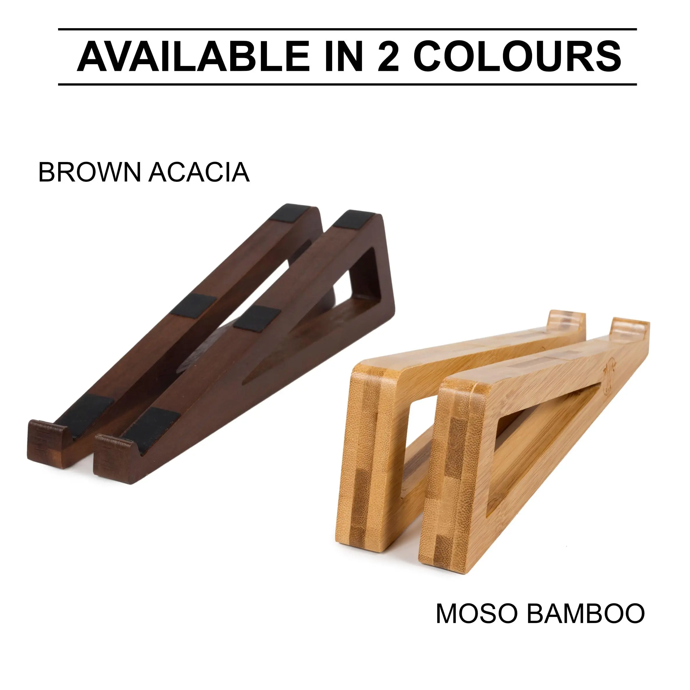 Factory Custom Bamboo Wooden Laptop Stand Portable Desk Laptop Holder for Tablet Compact Travel Laptop Stand with Silicone Pads