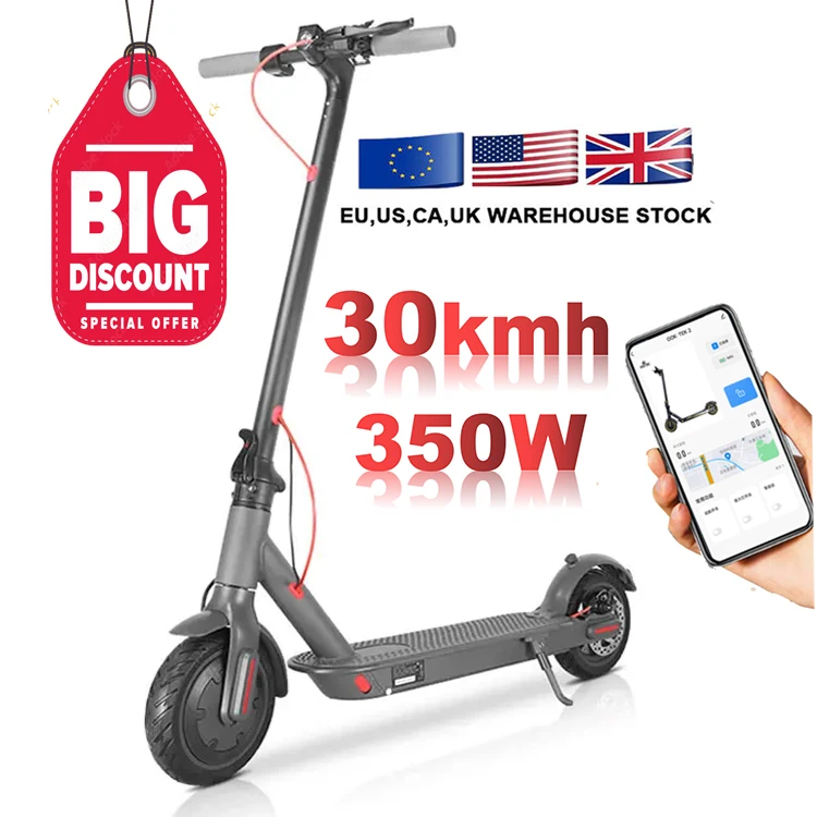 Великобритании ЕС Германия склад 8,5 Inch 350W E скутер Европейский складной электрический скутер способный преодолевать Броды для взрослых; Прямая поставка