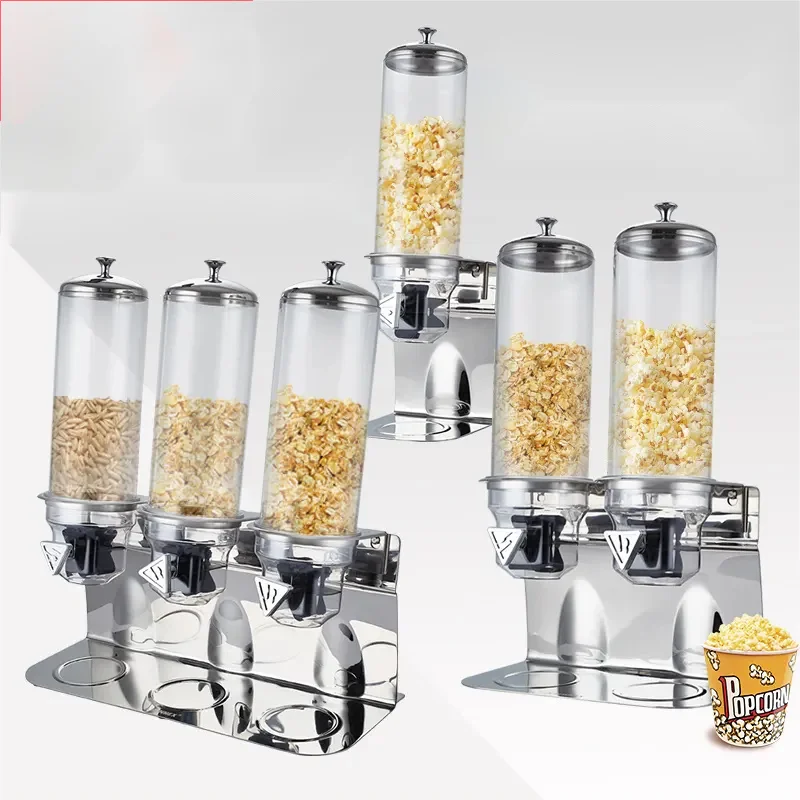 Hot Sale Double Tanks Cereal Dispenser Grain Storage Container dispenser for bulk foods