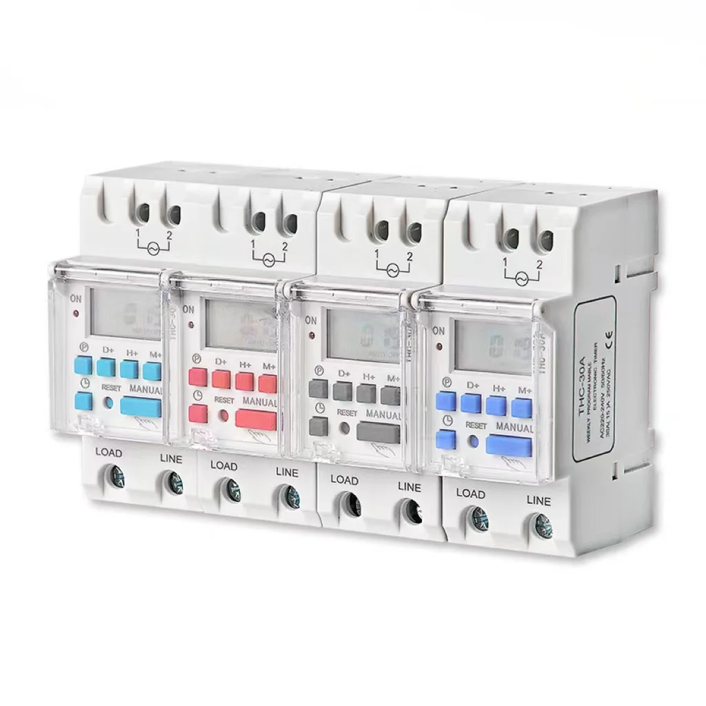 THC-30A Electronic Timer Weekly  LCD Control Digital Time Switch din rail mounted time control relay Programmable