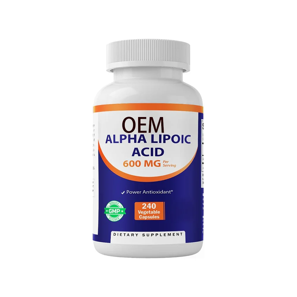 OEM Antioxidant R Lipoic Acid Supplement Alpha Lipoic Acid 600mg Capsules