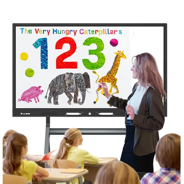 75Inch 1920*1080P Hp Built-In Speaker Smart Clever Touch Interactive Whiteboard For School Educational Institution