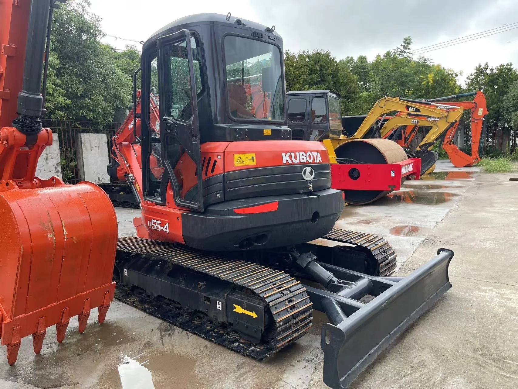 6 тонн б/у U55-4 экскаватор Kubota мини-экскаватор с насадкой