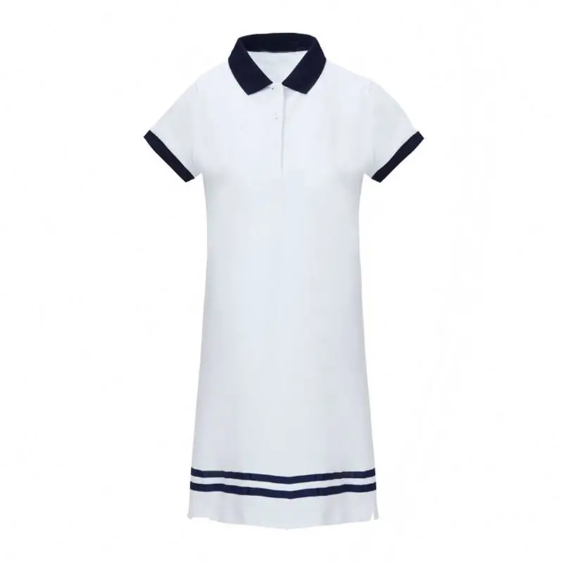 
Golf Wear Apparel Clothes Manufacturers Womens Activewear Ringer Tee Short Sleeve Golf Tennis Polo Dress 