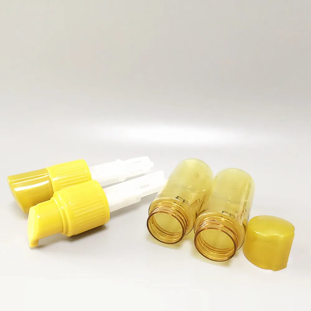 In Stock!! 60ml 2oz Plastic Clear Round Dry Powder Bottle Container with Cap