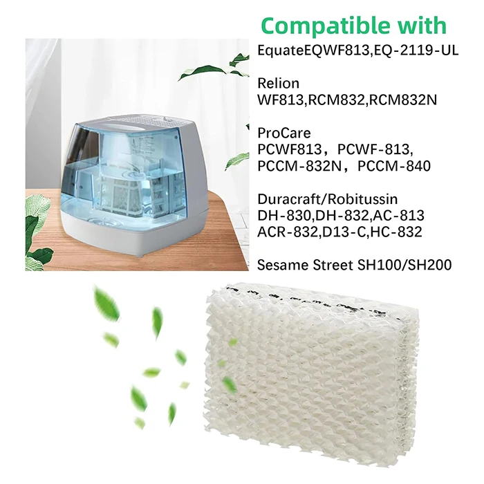 WF813 Humidifier Filter Replacement for RCM832 RCM-832N WF813 Air humidifier adapted to Procare PCWF813 Humidifier Wick Filter