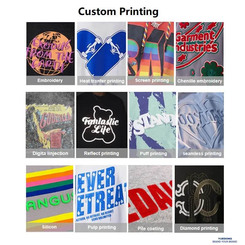 High Quality Drop Shoulder Dtg Streetwear Heavyweight Heavy T-Shirt 100% Cotton Vintage Graphic Oversized Tshirt Custom T Shirt