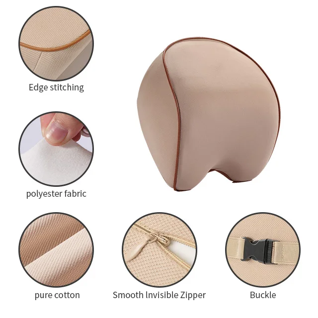 Luxury Car Interior Parts New Luxury Space Memory Cotton Pillow Core with Headrest Light Car Fashion Seat Cushions & Pillows