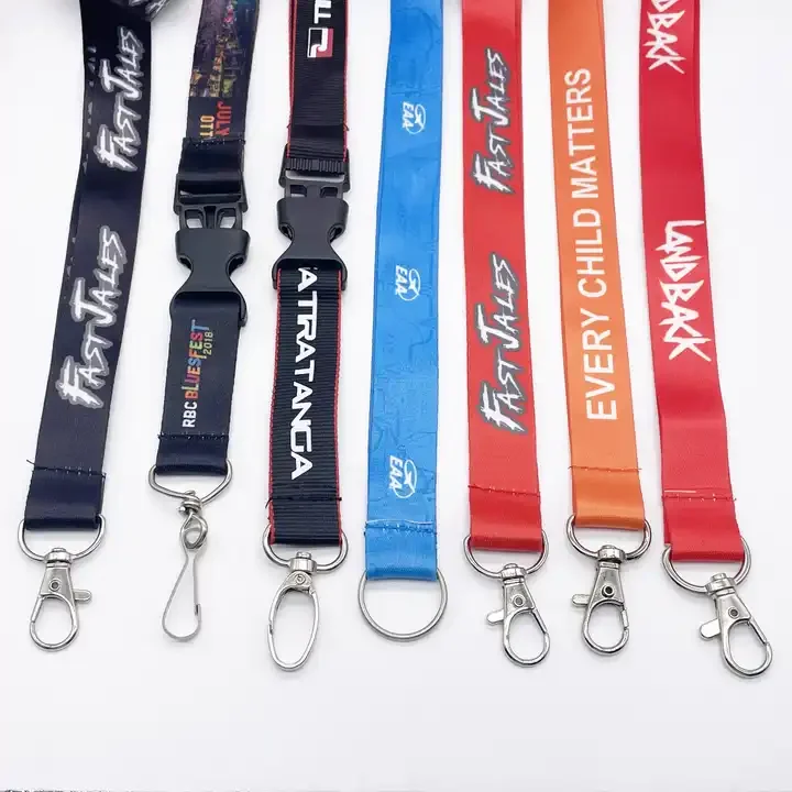 Custom Anime Lanyard Keychain Bulk ID Card Holder Sublimation Polyester Printing Cute Cartoon Lanyard with Metal Clip