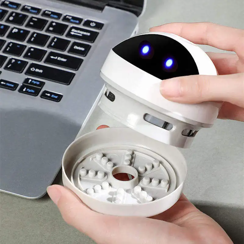 YIZHI Portable Dry Dust Sweeper Small Office Desktop Keyboard Cleaner Machine Table Mini Handheld Desk Vacuum Cleaner For Home