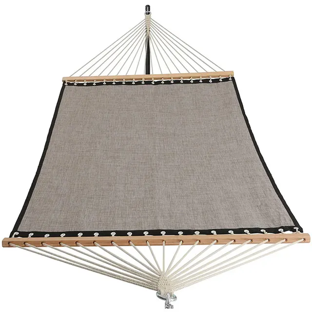  Blue printed woven folding bamboo stick camping hammock stand Square