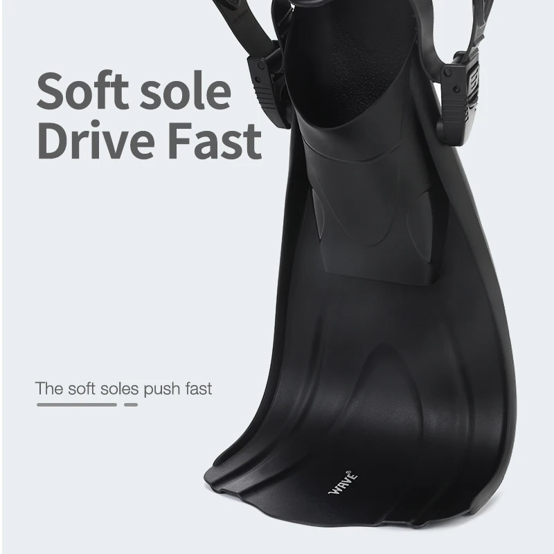 WAVE scuba diving fins snorkeling flipper freediving silicone/tpr fins open heel surf surfboard tpr fin