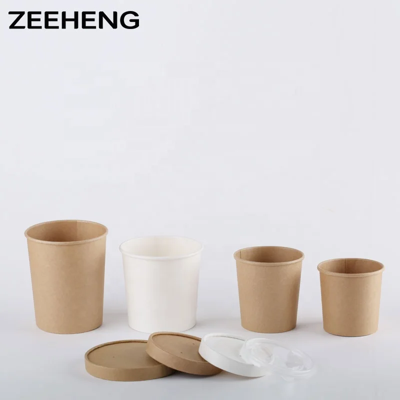 High quality disposable container food packaging takeaway kraft paper bowl soup bowl