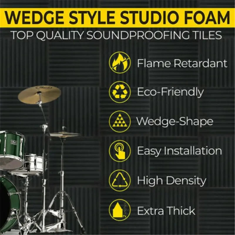 60Cm X 60Cm Soundproofing Sound Absorbing Proof Wall KTY Studio Sound Pyramid Foam Acoustic Panels Burgundy color