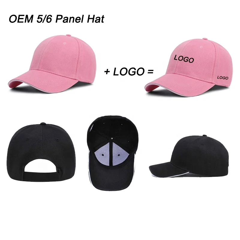 OEM Outdoor Sun Protection 5/6 Panel Curved Brim Baseball Hat Mens Structured Sport Gorras Baseball Cap