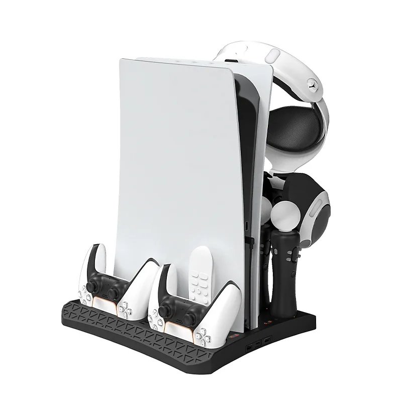 HBP-270 For PS5 Host Cooling Base PS5 Handle Dual-Seater Charger VR Handle Dual-Charger With Headset Remote Control Storage Rack