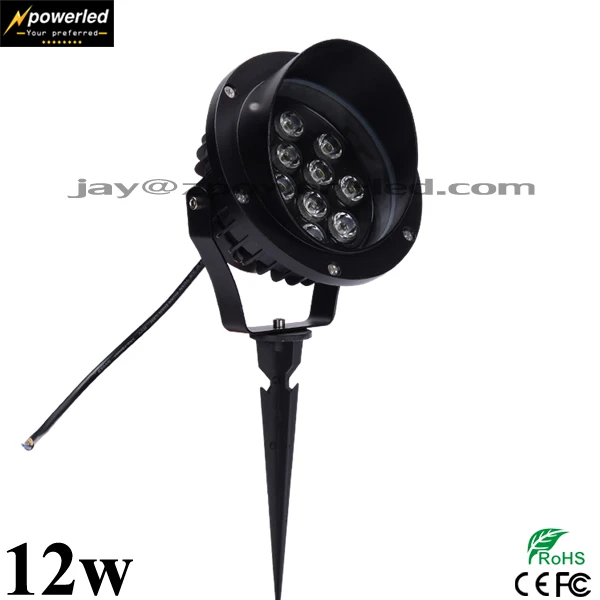 Neutral white outdoor aluminum 220 v 12w led park garden spot spike light