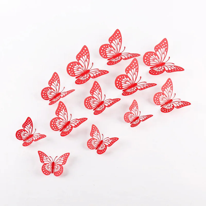  Metallic Color Gold Rose Butterflies for Cake Decoration Silver
