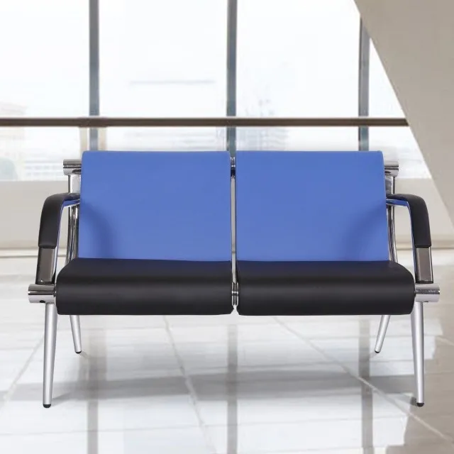 High Quality Modern 2-seater Office Furniture Stainless Steel Airport Hospital Waiting Chair for Public Area